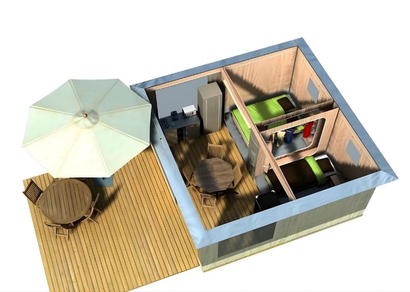 location bungalow toilé en auvergne